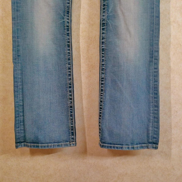 Miss Me Signature Boot Jeans Bling Wings Pockets Silver Label Sz28/31 NWOT - Picture 5 of 10